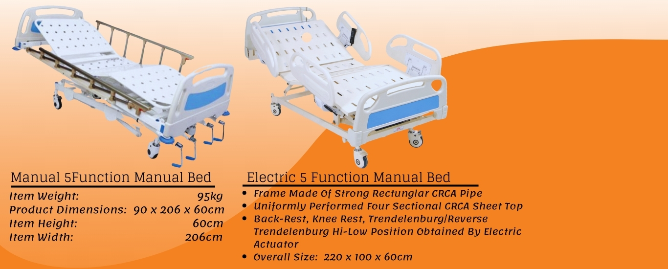 5 Function Manual & Electric Bed