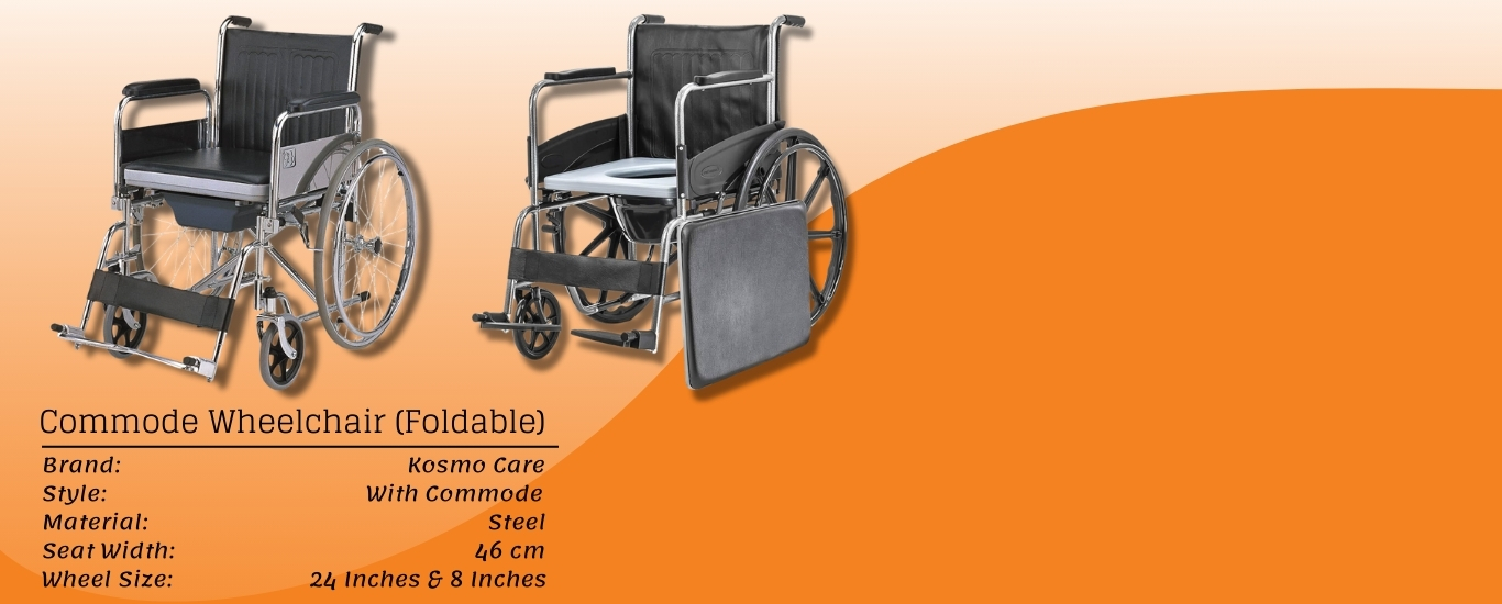 Commode Wheelchair (Foldable)