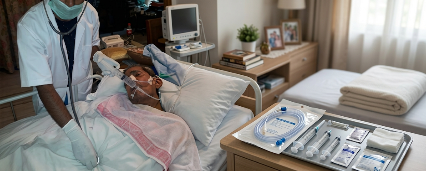 Get a Home Nurse for Ryle's Tube Change | Home Visit Service